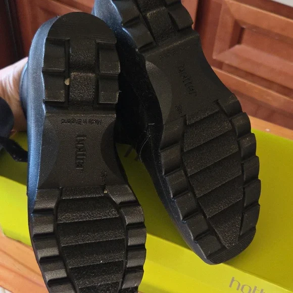 Hotter Tamara Black Leather Boots Made in England Women's Size 6.5 - Picture 7 of 10